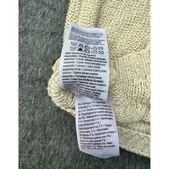 Only Womens Tunic Sweater Sz S Weave Beige Bone Sweater Tunic, VNeck, Medium - Picture 6 of 7